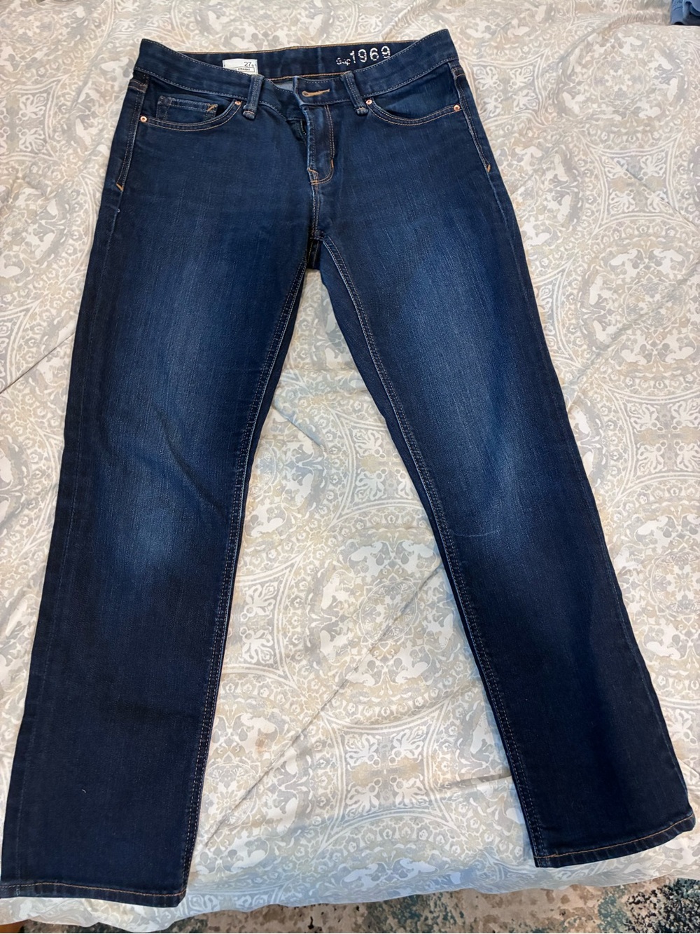 GAP Dark Blue Straight Leg Women's Jeans
